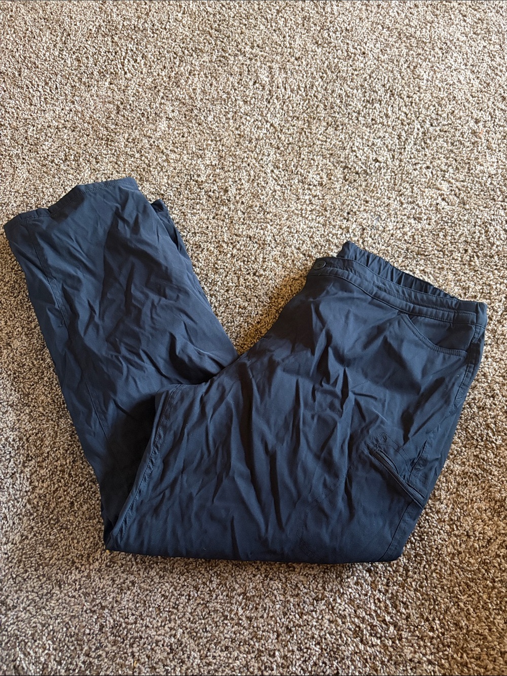 Eddie Bauer Gray Hiking Pants with Elastic Waist